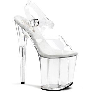 Pleaser Flamingo 808 Clear Platform Heels